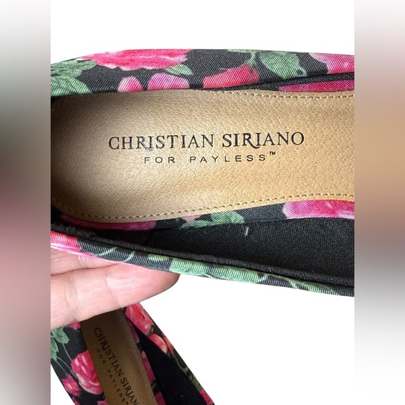 Christian Siriano Pink Floral Pointed Toe Stilettos Size 9.5 Wedding Guest Bloom - Picture 8 of 10